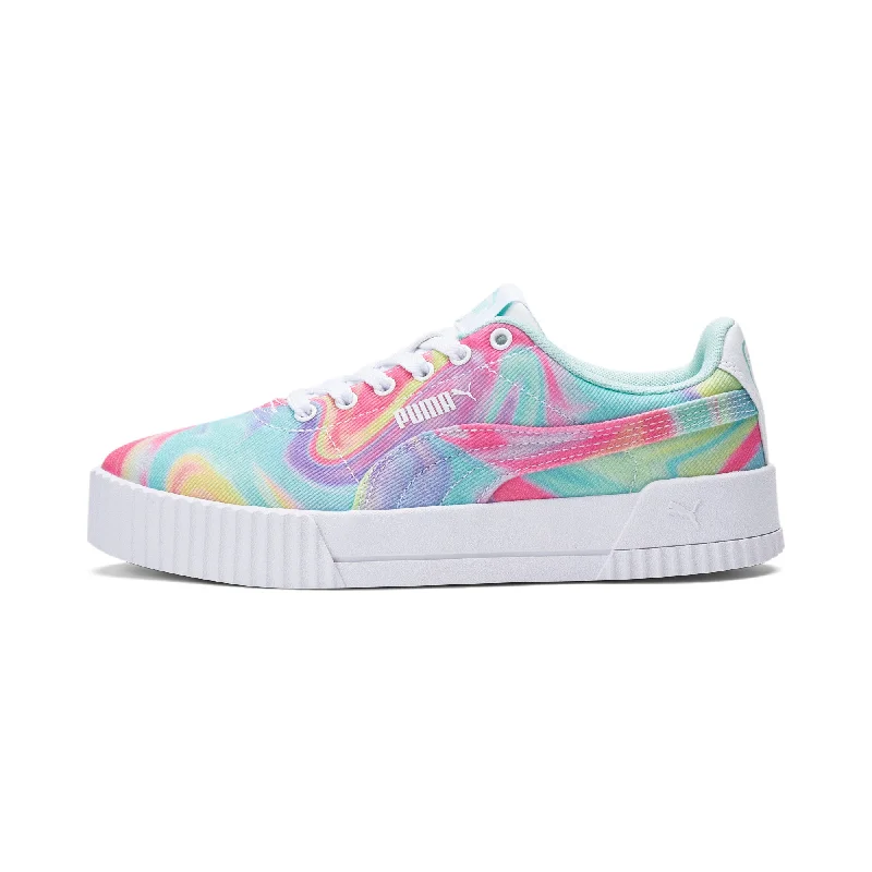 PUMA Junior Girls' Carina Swirl Sneakers Skateboarding Sneaker Style  