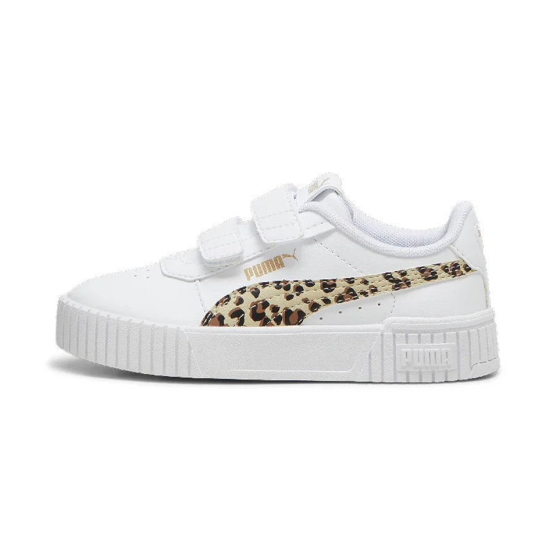 PUMA Little Kids Girls' Carina 2.0 Animal Update Sneakers Moccasin Soft - Sole Style  