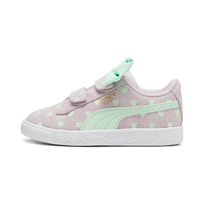 PUMA Little Kids Girls' Suede Classic Re-Bow Shoes Retro Plimsoll Style  