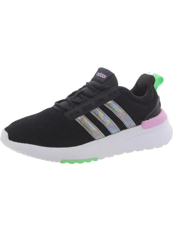RACER TR21K Girls Mesh Lace up Running Shoes Ivy League Loafer Look 