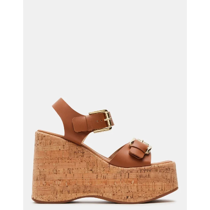 River Cognac Leather Art Deco - Inspired Shoe Look  