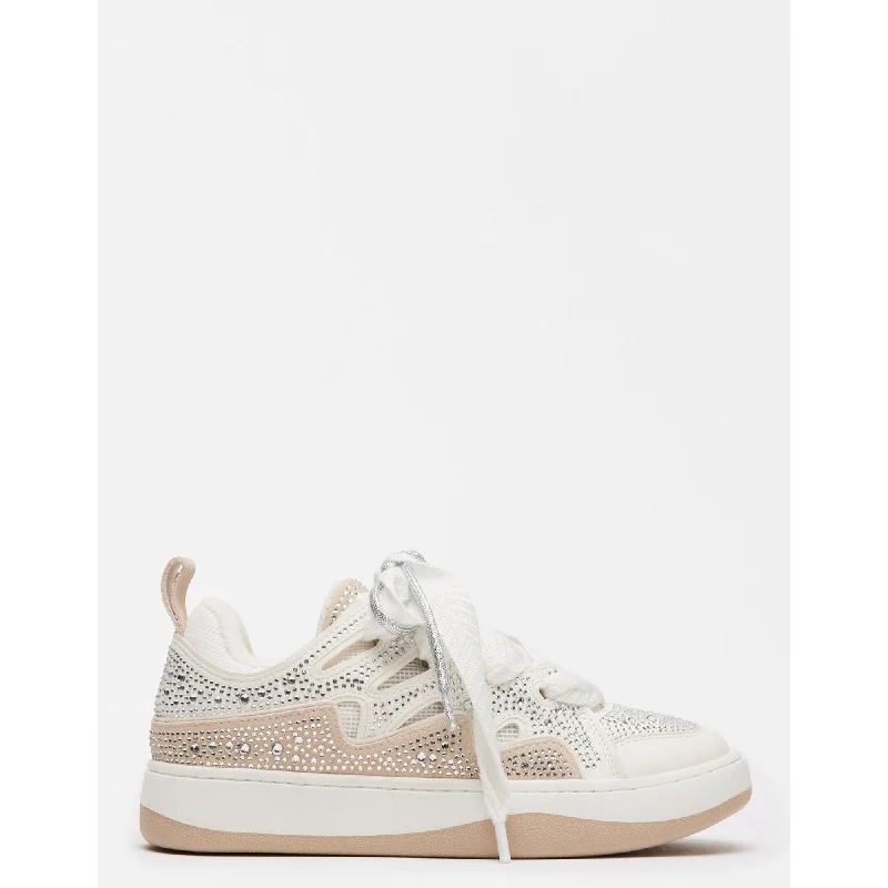 ROARING WHITE RHINESTONES Glow - in - the - Dark Shoe Design  