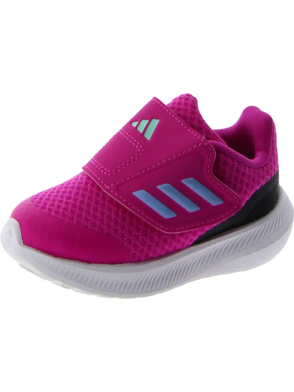 Runfalcon 3.0 AC I Girls Toddler Adjustable Running Shoes Metallic Trim Shoe Design  