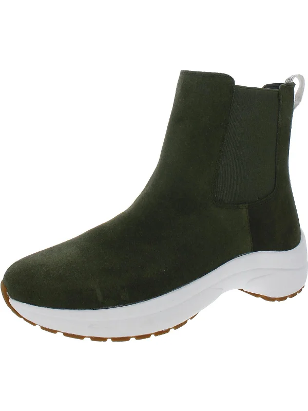 Rylee Womens Stretch Pull On Chelsea Boots Suede Desert Boot 