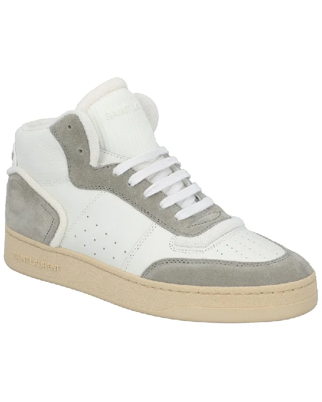 Saint Laurent Leather Sneaker Athleisure Derby Style  