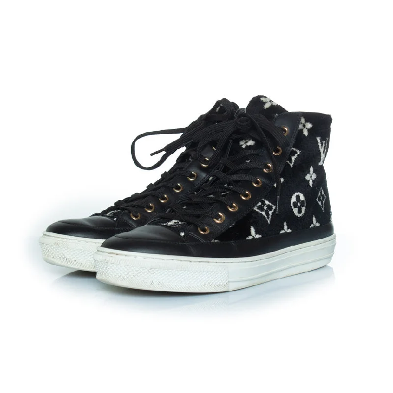 Stellar monogram velvet sneakers Retro Plimsoll Style  