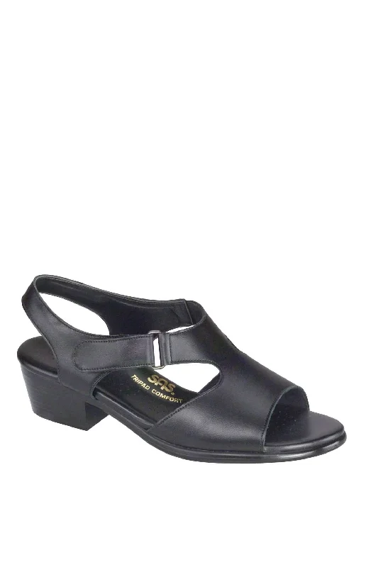 Suntimer Sandal - Double Wide In Black Smart - Shoe Functionality Style  
