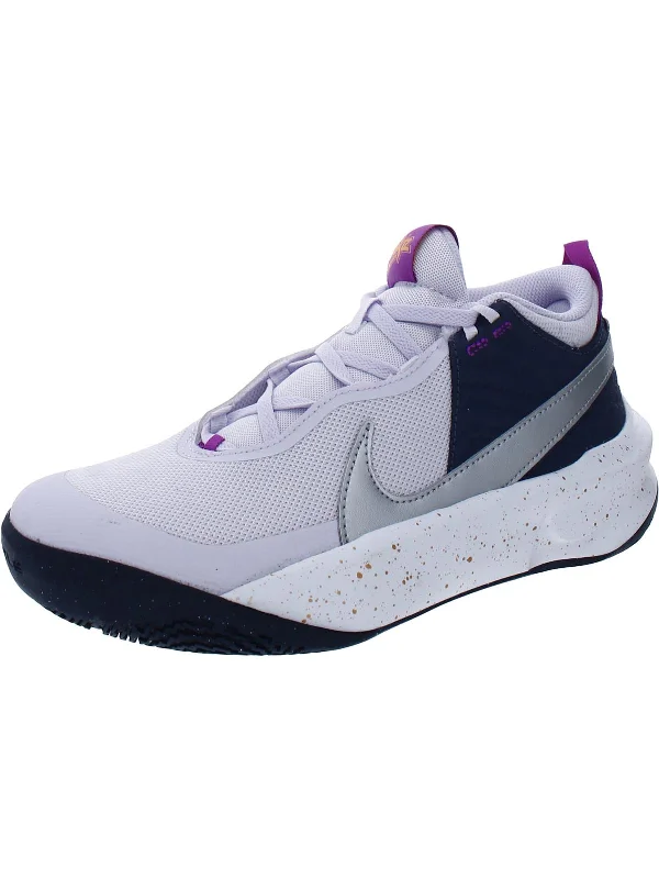 Team HustleD 10  Girls Basketball Gym Athletic and Training Shoes Checkered Shoe Pattern Look  