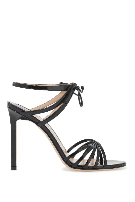 Tom Ford Women's Glossy Sandals With Criss-Cross Hemp - Material Shoe Style  