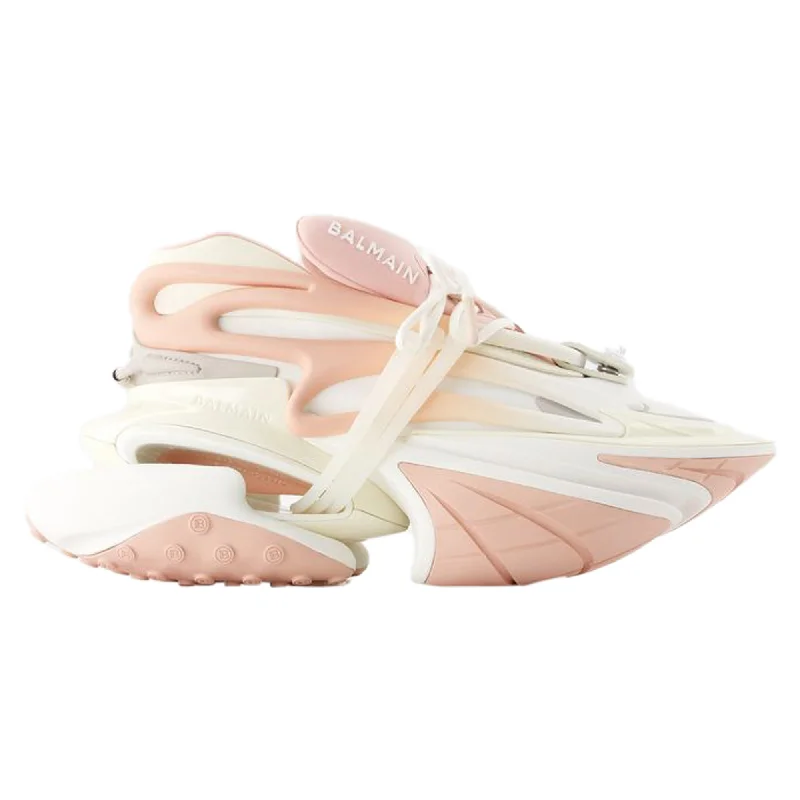 Unicorn Low Sneakers - Balmain - Leather - Yellow Embroidered Cowboy Boot Design  
