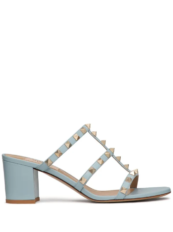 Valentino Garavani Women's Sandals Clear blue Open - Lacing Derby Look  