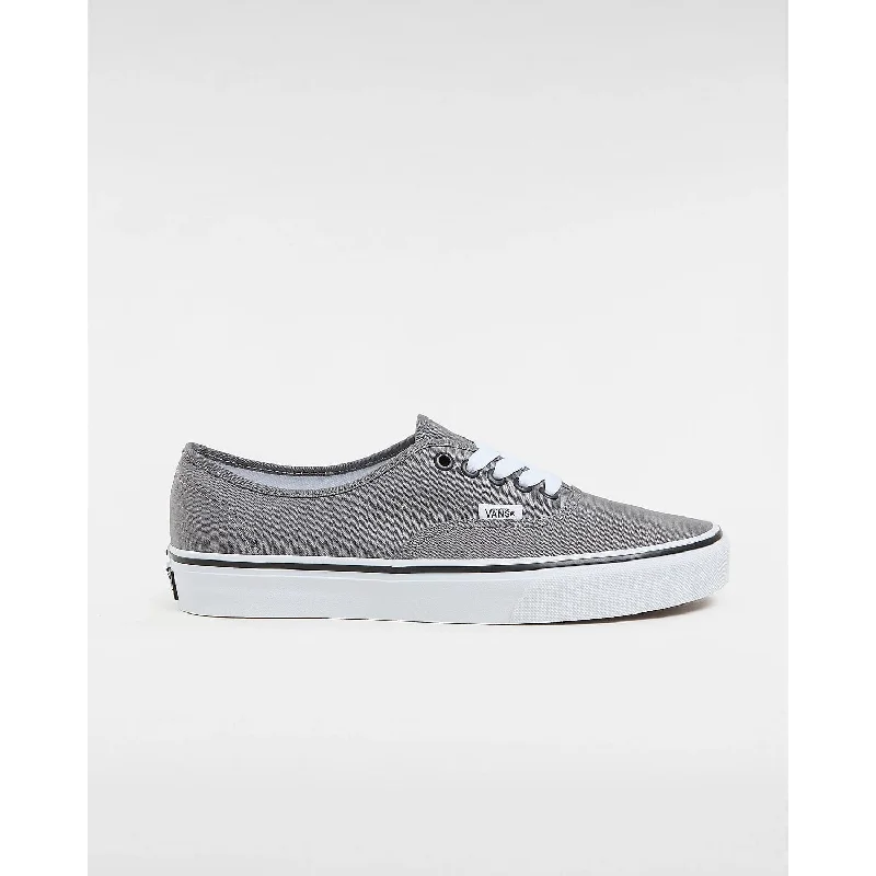 Vans Authentic Pewter/Black  VN000JRAPBQ Men's Metallic Trim Shoe Design  