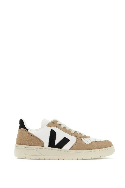Veja V-10 Sneakers Distressed Leather Shoe Style  