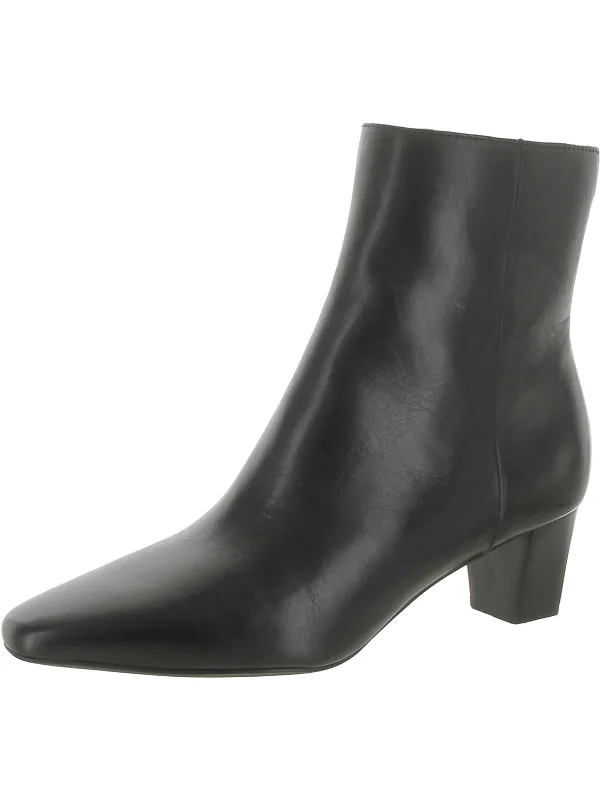 Willa Womens Leather Ankle Boots British Gentleman Oxford Style  