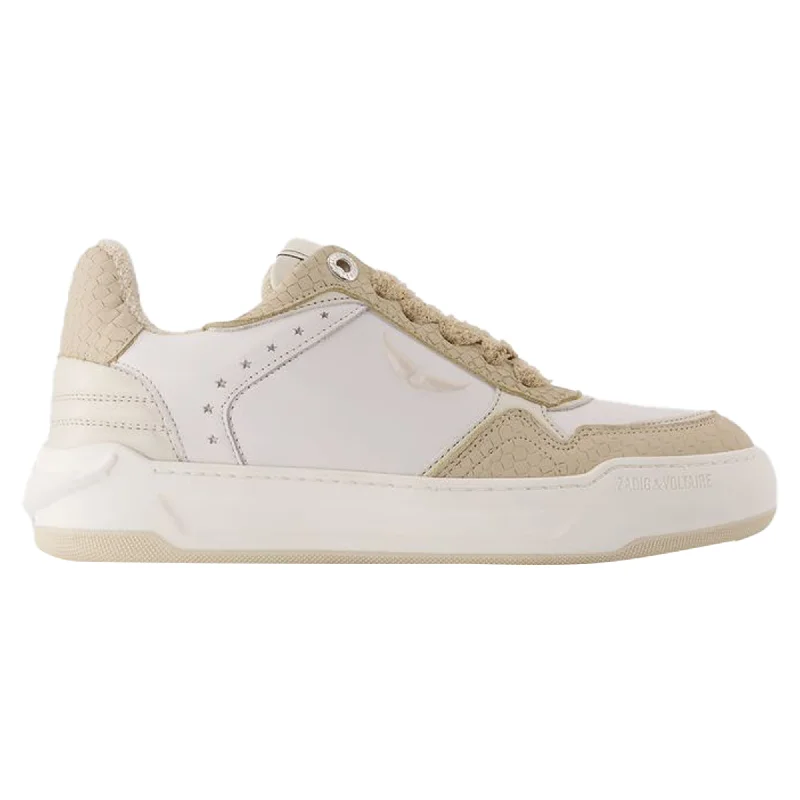 Wings Sneakers - Zadig & Voltaire - Leather - White Elastic - Sided Chelsea Look  
