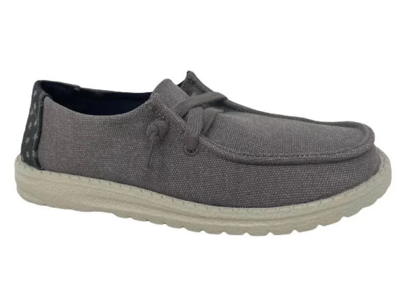 Women's Cadence Sneaker In Grey Lightweight Tennis Sneaker Look  