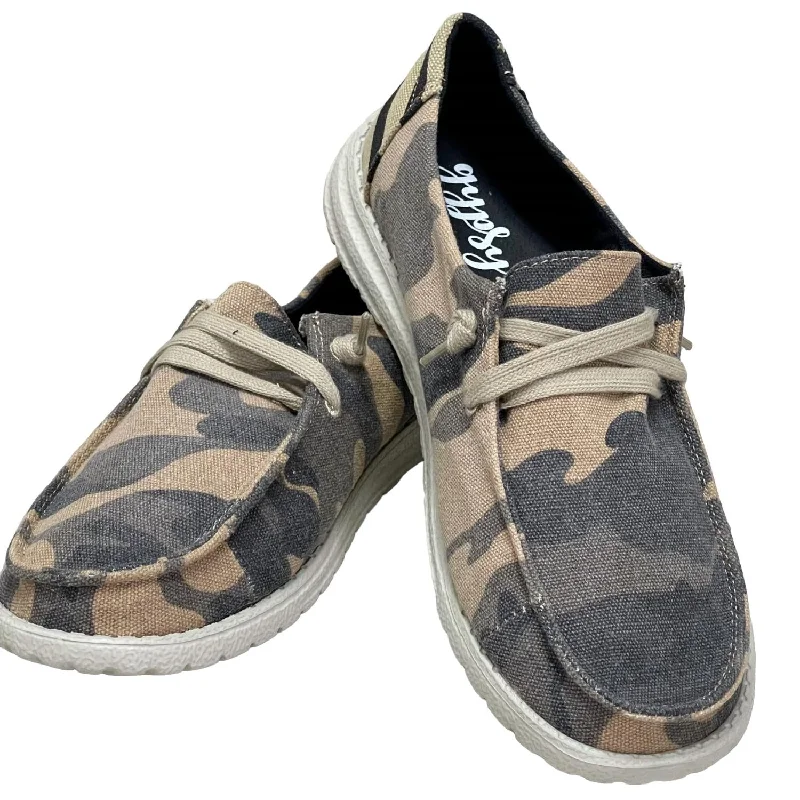 Women's Cadence Sneakers In Camo Rubber - Sole Plimsoll Look  