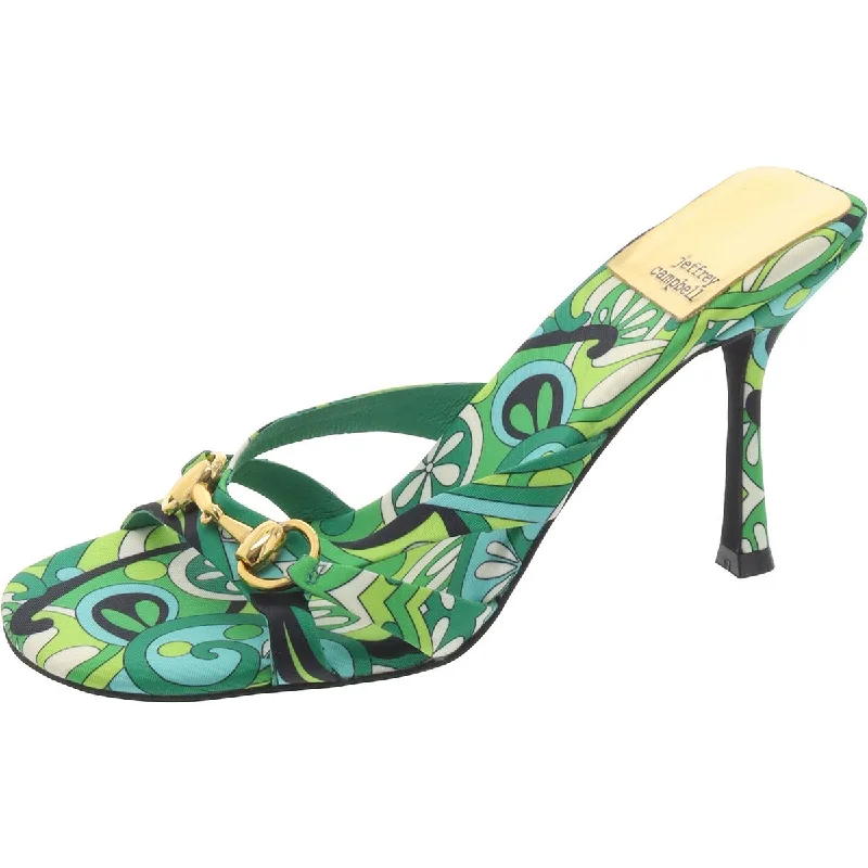 Womens Canvas Embelished Heels Art Deco - Inspired Shoe Look  