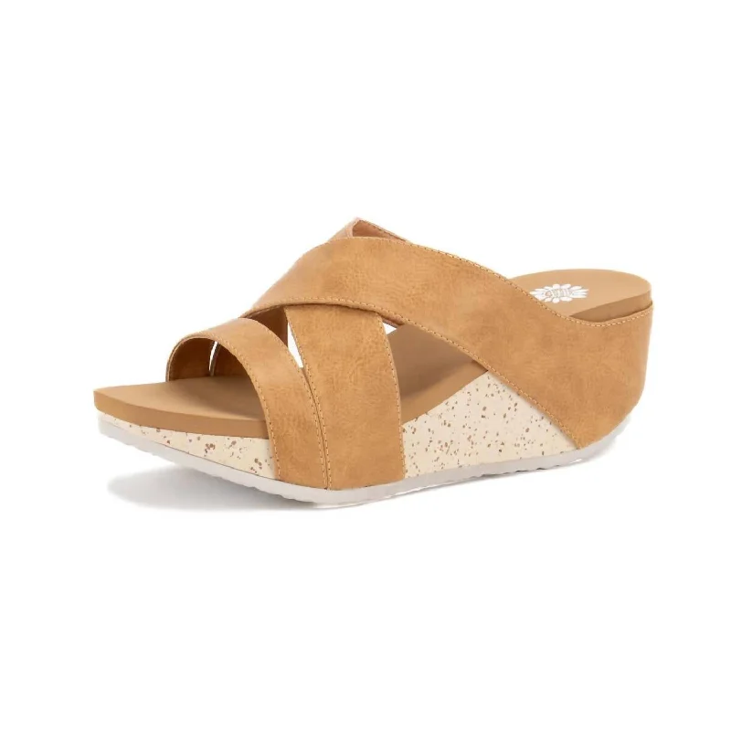 Women's Chela Crossband Wedge Sandal Single - Buckle Monk Look  