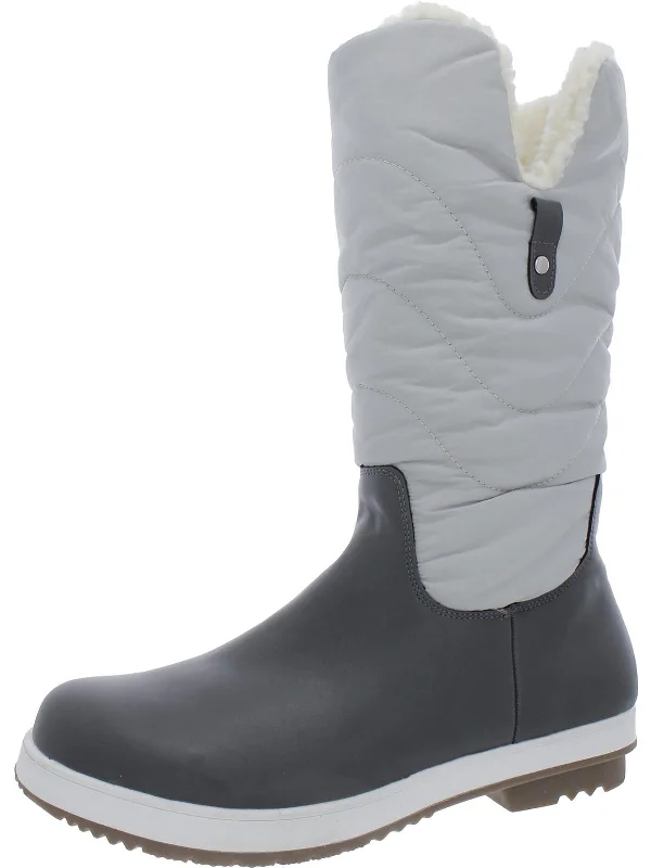 Womens Comfort Insole Manmade Waterproof & Weather Resistant Monochromatic Shoe Look  
