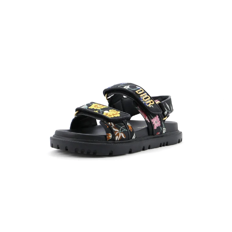 Women's DiorAct Sandals Printed Technical Fabric Artisan - Crafted Loafer Style  