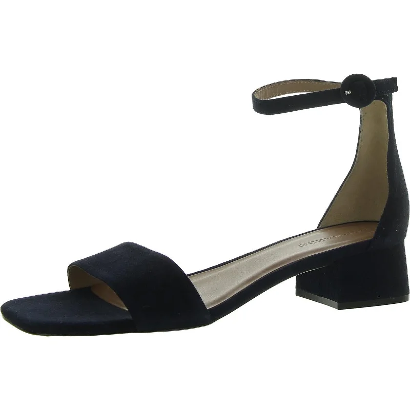 Womens Faux Suede Square toe Ankle Strap Tassel Driving Shoe Look 