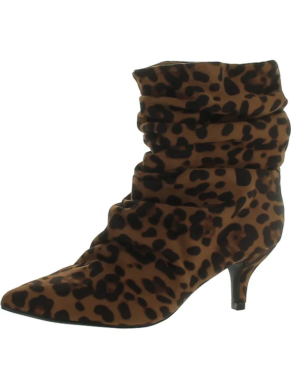 Womens Faux Suede Stiletto Ankle Boots Glow - in - the - Dark Shoe Design  