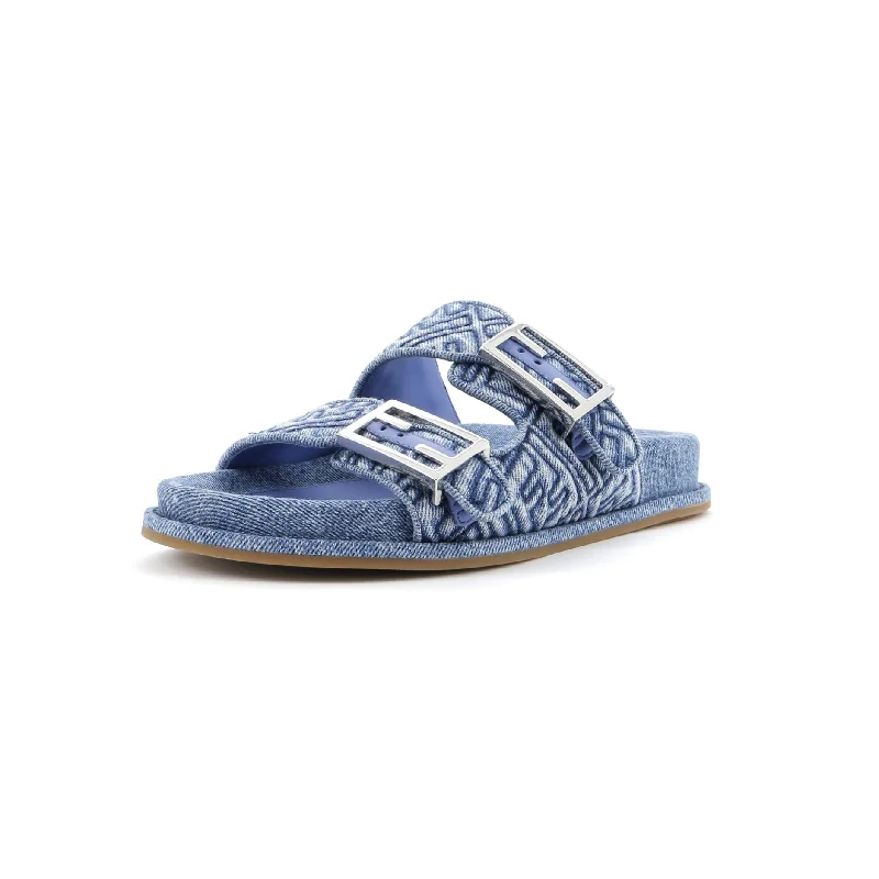 Women's Feel Slide Sandals Zucca Denim Athleisure Derby Style  