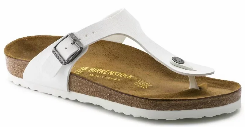 Womens Gizeh Birko-Flor White Regular/wide Chunky Platform Sneaker Style  