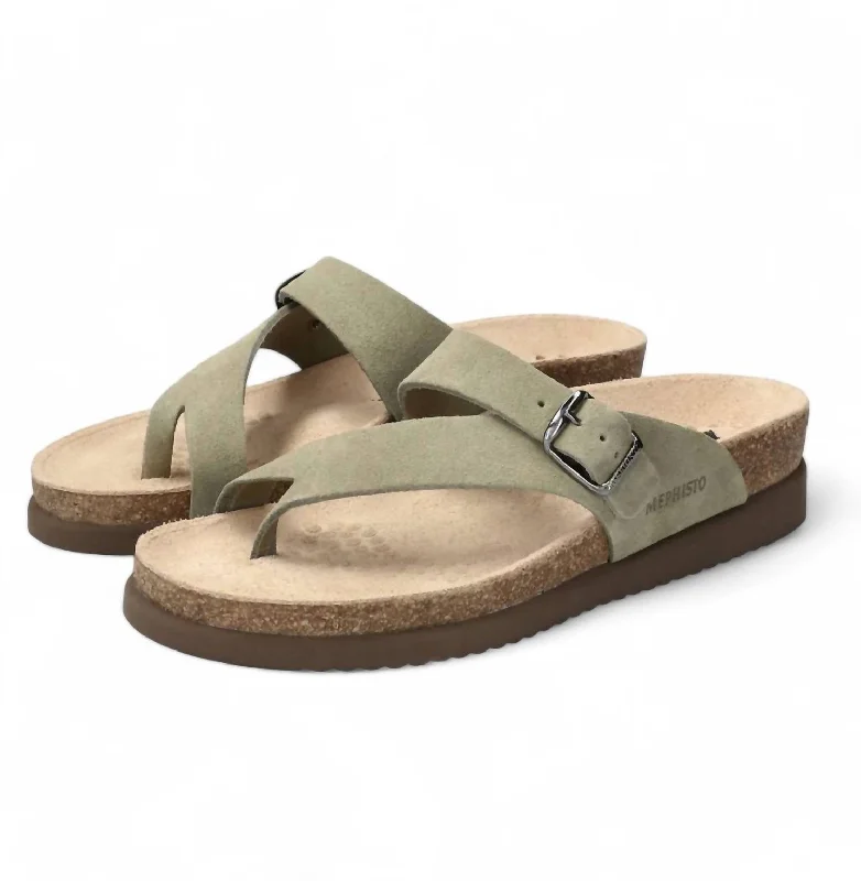Women's Helen Sandal In Light Khaki Suede Wingtip Oxford Design 