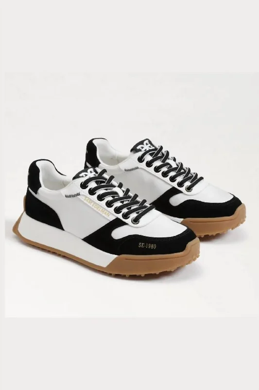 Women's Layla Sneaker In Black/white Bespoke Shoe Aesthetic 