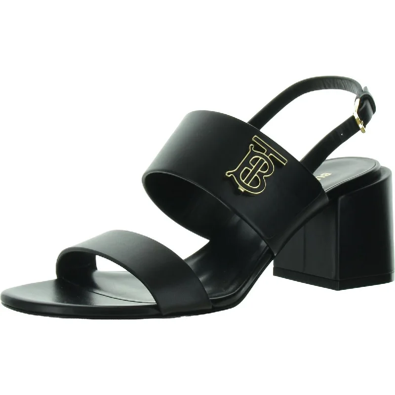 Womens Leather Adjustable Slingback Sandals Buckle -