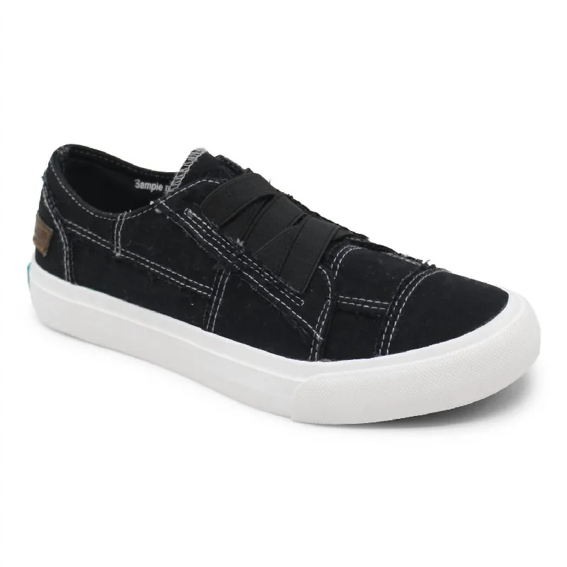 Women's Marley Sneaker In Black Washed Canvas Quick - Dry Hiking Shoe Style   