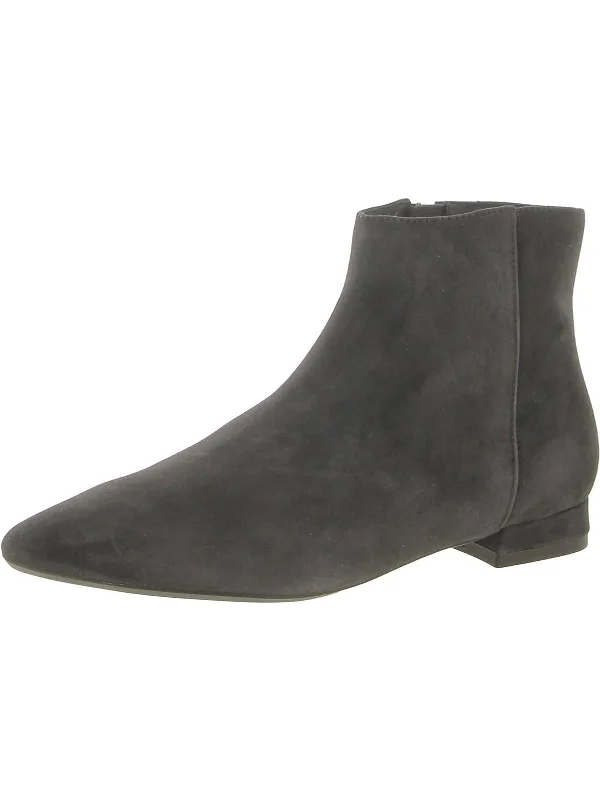 Womens Suede Pointed Toe Ankle Boots Bespoke Shoe Aesthetic 