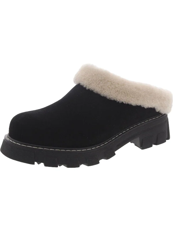 Womens Suede Shearling Booties Smart - Shoe Functionality Style  