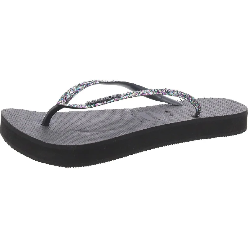 Womens Thong Flat Thong Sandals Elastic - Sided Chelsea Look  