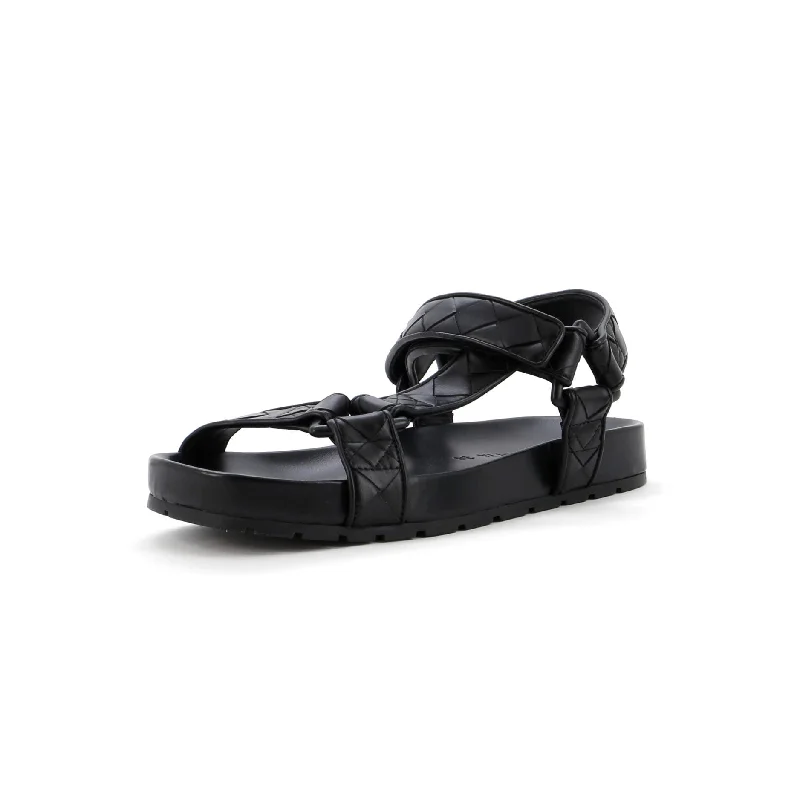Women's Trip Sandals Intrecciato Leather Zip - Up Boot Style  