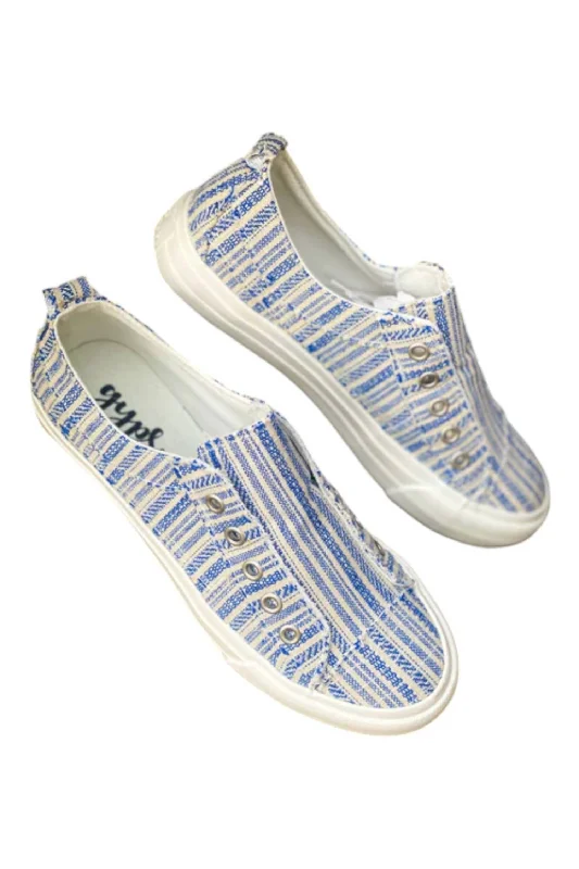 Women's Zared Sneakers In Blue Paisley Print Shoe Design  