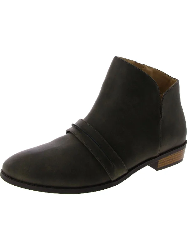 Womens Zipper Comfort Ankle Boots Chunky Platform Sneaker Style  