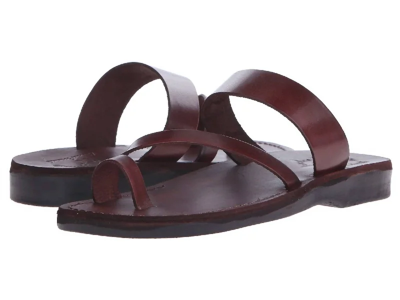 Zohar Slide Sandal In Brown Suede Desert Boot 