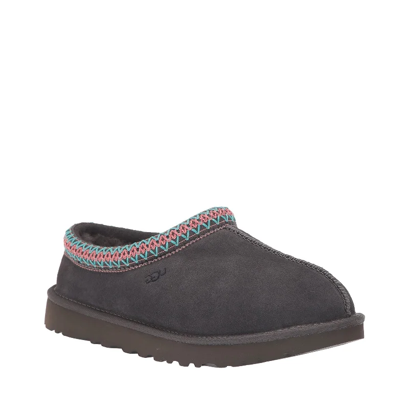 Women's Shoes UGG TASMAN Suede & Sheepskin Slippers 5955 DARK GREY