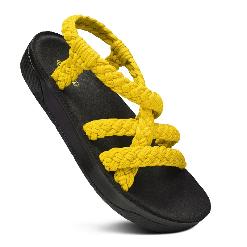Aerothotic - Maris Arch Support Women’s Slingback Sandals Elastic - Sided Chelsea Look  