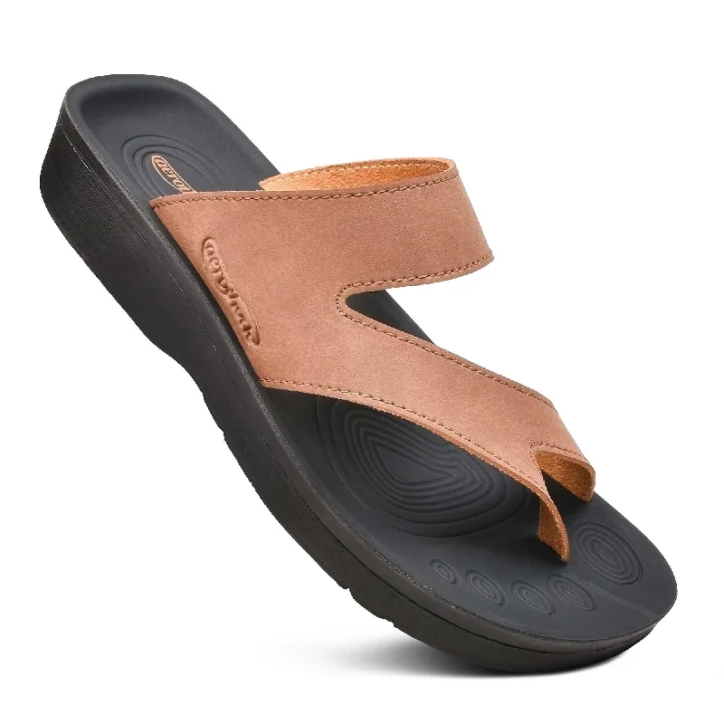 Aerothotic - Odal Women's Split Toe Sandal Single - Buckle Monk Look  