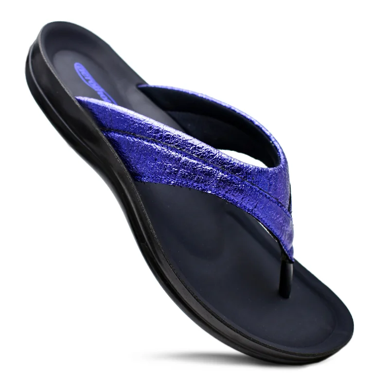 Aerothotic - Sela Comfortable Slides For Women Striped Shoe Style  