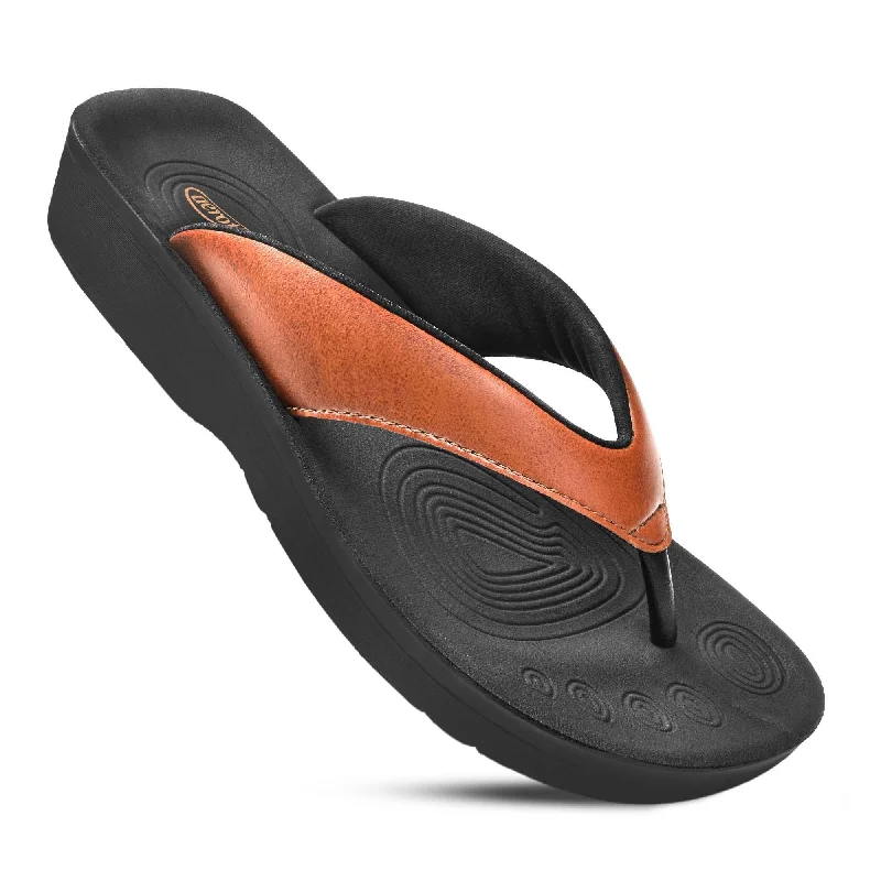 Aerothotic - Women's Ravine Orthotic Thong Sandals Ankle - High Military Boot Style  