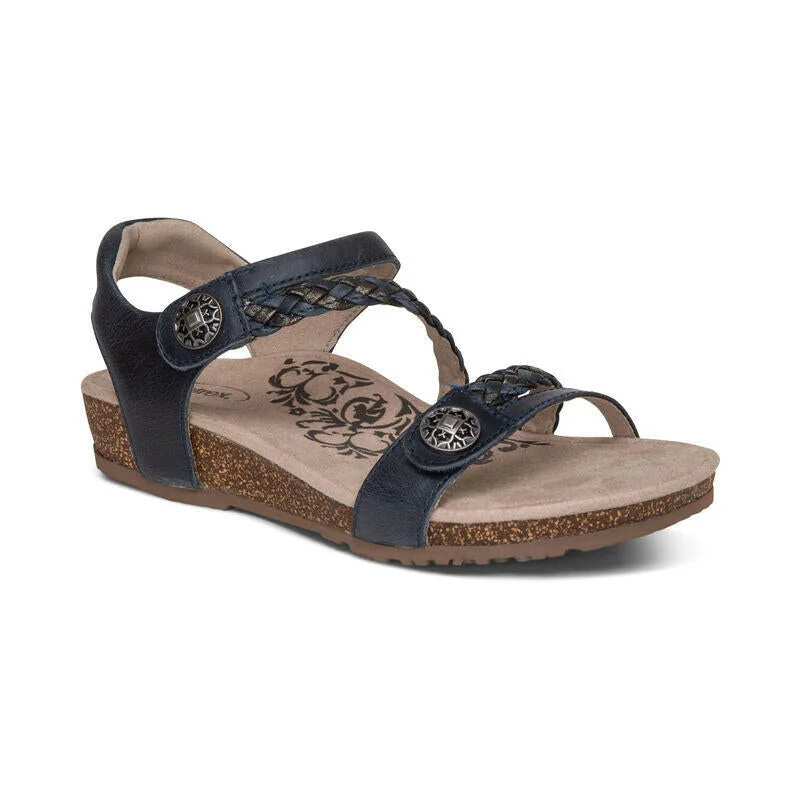 Aetrex Jillian - Navy Striped Shoe Style  