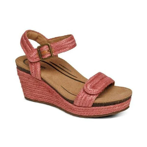 Aetrex Sydney - Raspberry Rubber - Sole Plimsoll Look  