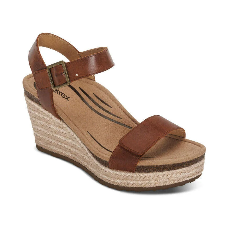 Aetrex Sydney - Walnut Leather Driving Shoe Style  