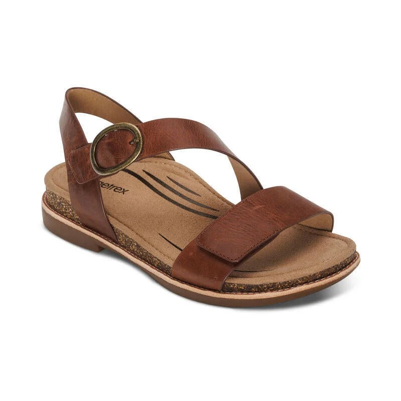 Aetrex Tamara - Walnut Hemp - Material Shoe Style  