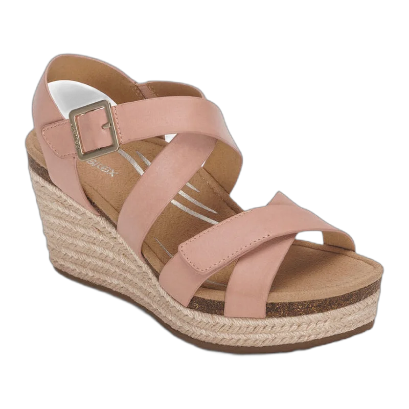Anna Arch Support Wedge Slide Sandal Beach Style  